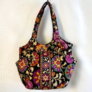 Vera Bradley 2011 Suzani Colorful Shoulder Bucket Quilted Handbag